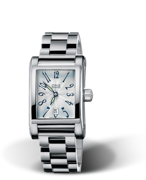 Rectangular Date 2002, 24.00 x 36mm, Grey, Stainless steel Strap, Stainless steel crown, Multi-piece stainless steel case