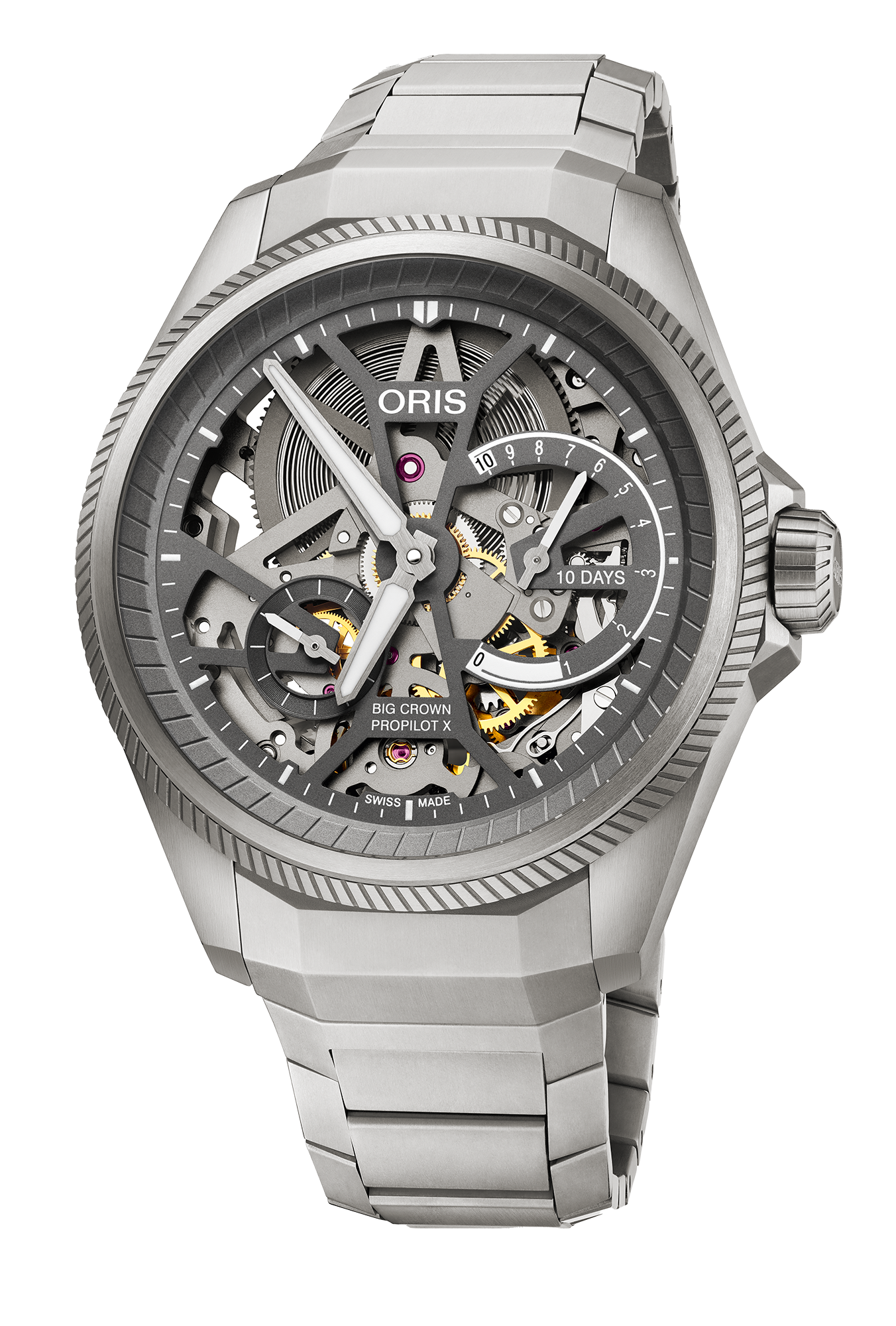 ProPilot X Calibre 115, 44.00 mm, Grey, Titanium Strap, Titanium screw-in security crown, Multi-piece titanium case