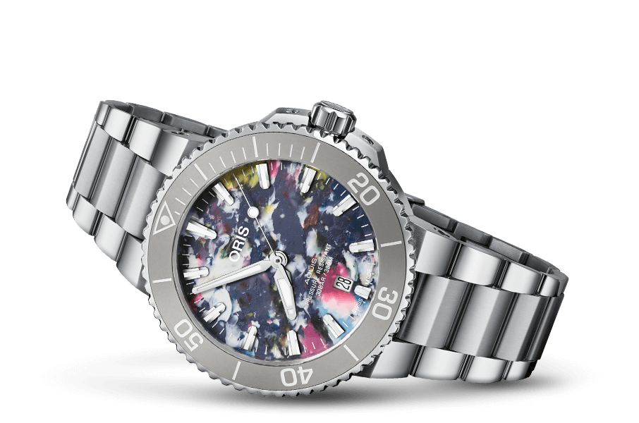 Aquis Date, Multicoloured, Stainless steel Strap