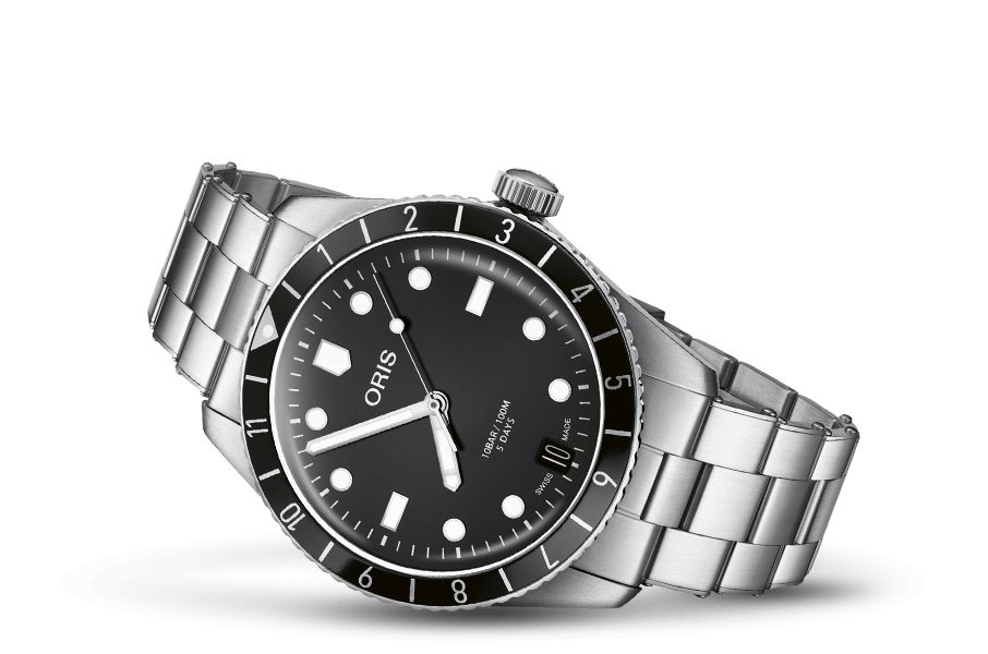 Divers Sixty-Five 12h Calibre 400, Black, Stainless steel Strap
