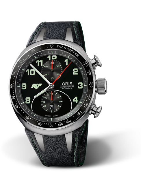 RUF CTR3 Chronograph Limited Edition, 44.50mm, Black, Leather Strap, Stainless steel Oris Quick Lock security crown and pushers, Multi-piece titanium case, ceramic tachymeter scale top ring
