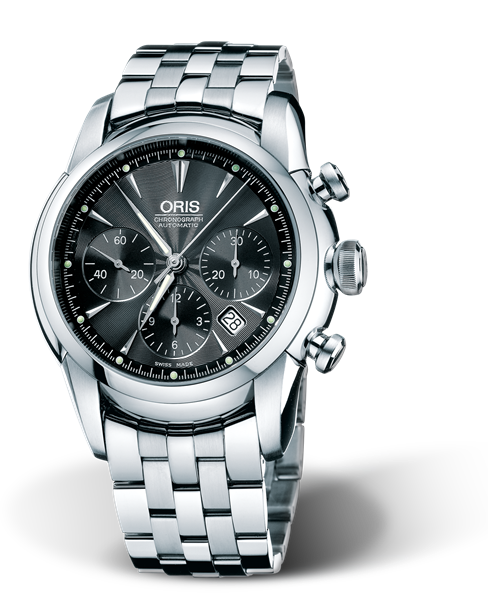 Artelier Chronograph 2003, 44.50mm, Black, Stainless steel Strap, Stainless steel crown and pushers, Multi-piece stainless steel case