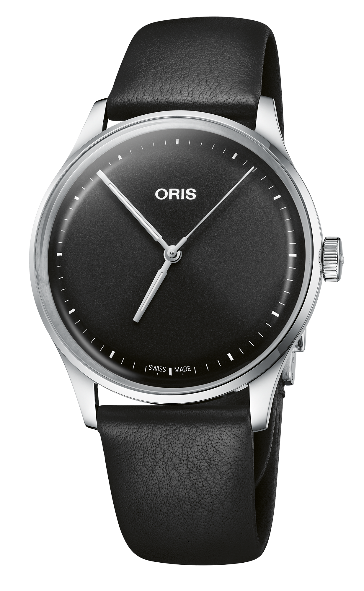 Artelier S, 38.00 mm, Black, Leather Strap, Stainless steel crown, Multi-piece stainless steel case