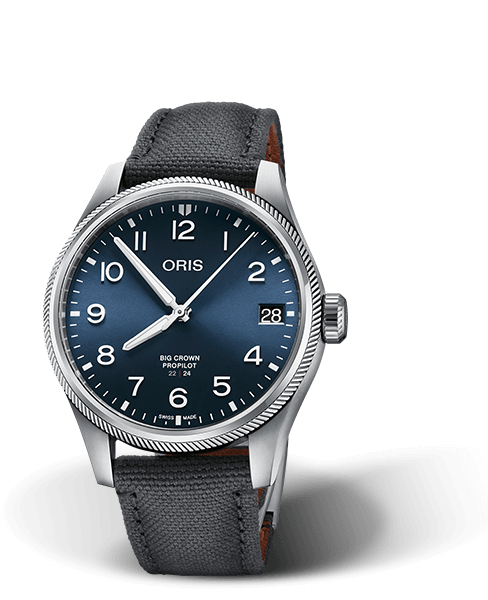 ProPilot EMBA UZH 2022-2024, 41.00 mm, Blue, Textile Strap, Stainless steel screw-in security crown, Multi-piece stainless steel case