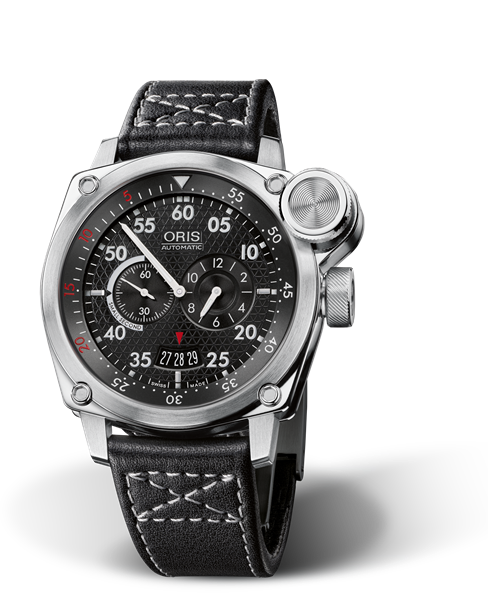 BC4 "Der Meisterflieger", 42.70 mm, Black, Leather Strap, Stainless steel Oris Quick Lock security crown and vertical crown, Multi-piece stainless steel case