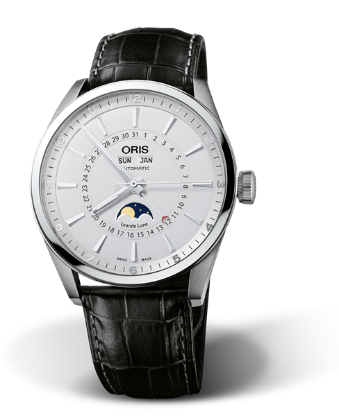 Artix Complication, 42mm, Grey, Leather Strap, Stainless steel crown, Multi-piece stainless steel case