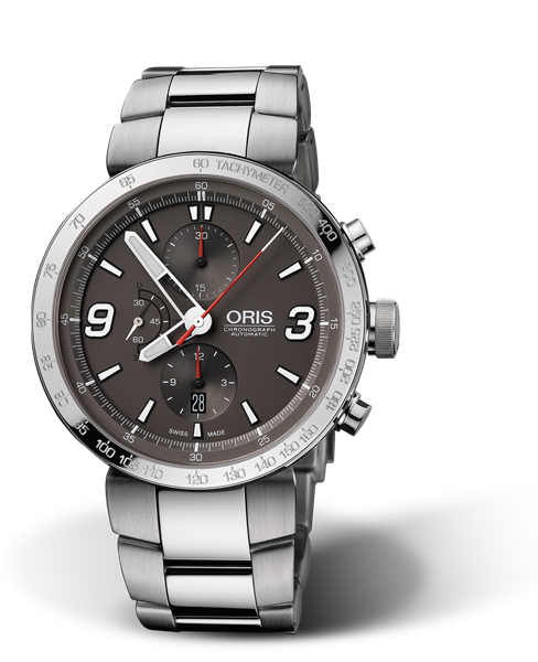 TT1 Chronograph, 45mm, Grey, Stainless steel Strap, Stainless steel crown and pushers, Multi-piece stainless steel case, tachymeter scale top ring