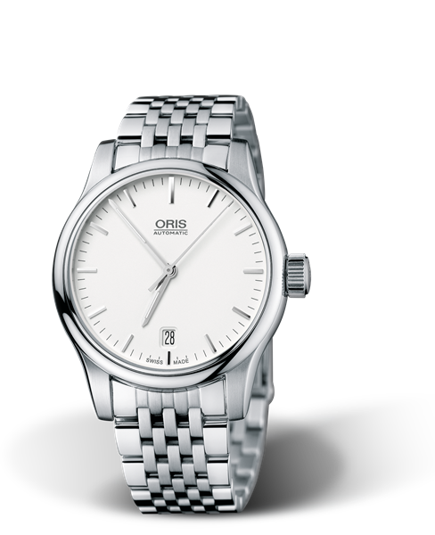 Classic Date, 37mm, Grey, Stainless steel Strap, Stainless steel crown, Multi-piece stainless steel case