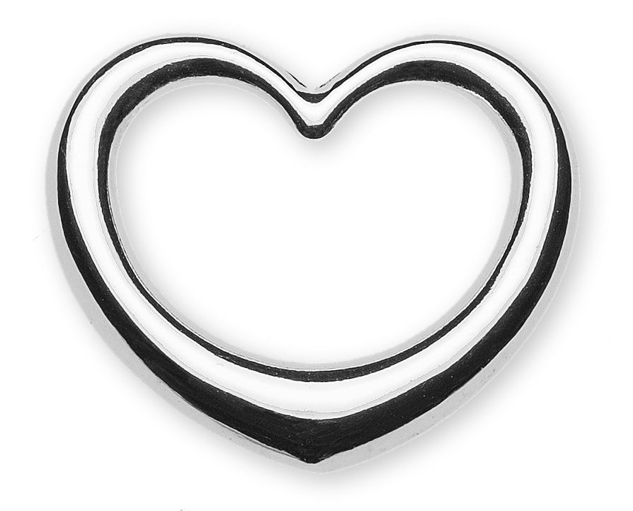 Anhänger 'swinging heart' Weissgold 750 22 x20mm