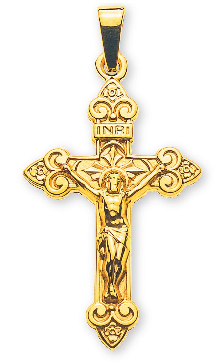 Kreuz Gelbgold 750 mit Christus H: 25 mm