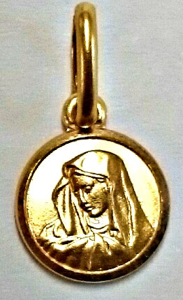 Medaille Dolorosa Gelbgold 750 22mm