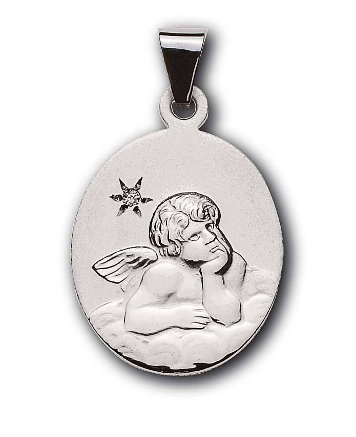 Engel Anhänger Weissgold750 mit Diamant H SI ct.