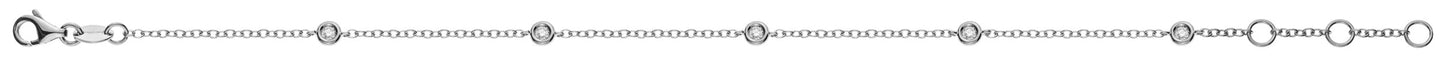 Bracelet Weissgold 750 mit 5 Brillanten H SI ct.