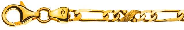 Carrera/Figaro Bracelet poliert/satiniert Gelbgold 750