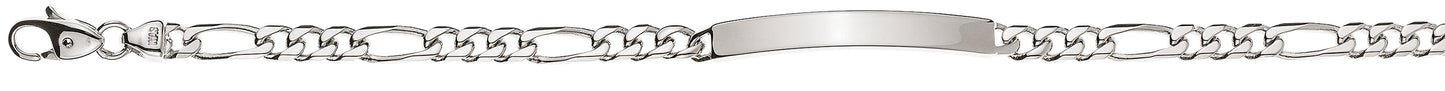 Figaro ID-Bracelet Weissgold 750