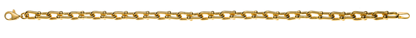Bracelet Gelbgold 750, fantasie, halbmassiv