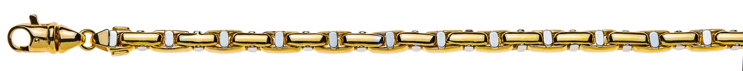 Collier Bicolor (Gelb-/Weissgold) 750 Stäbchenanker