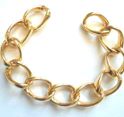 Bracelet Panzer offen Gelbgold 750 Handarbeit