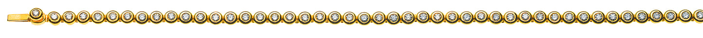 Collier Tennis Gelbgold 750 zargengefasst mit 108 Brillanten H SI ct.