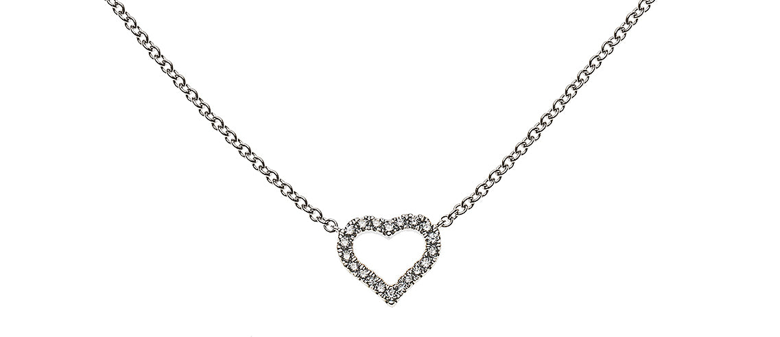 Collier 'Herz' Weissgold 750 mit 20 Brillanten H SI ct.
