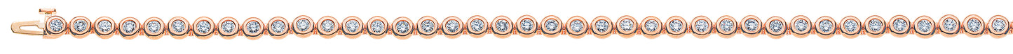 Bracelet Tennis Rotgold 750 mit 45 Brillanten H SI zargengefasst