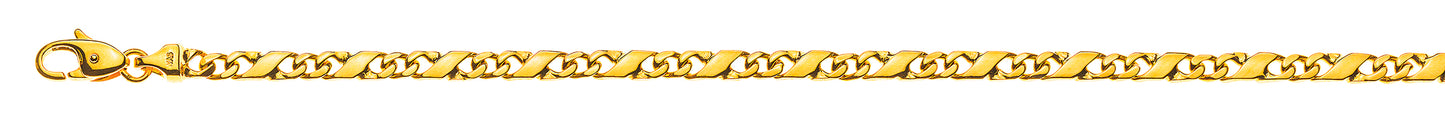 Carrera Collier poliert Gelbgold 750