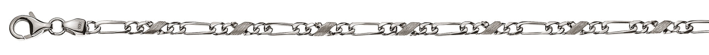 Carrera/Figaro Bracelet poliert/satiniert Weissgold 750