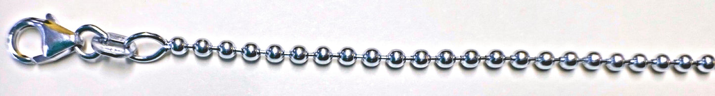 Kugelkette Weissgold 750