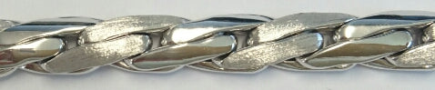 Collier Weissgold 750, Handarbeit Panzer oval poliert/satiniert