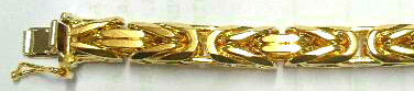 Bracelet Königskette oktogonal Gelbgold 750