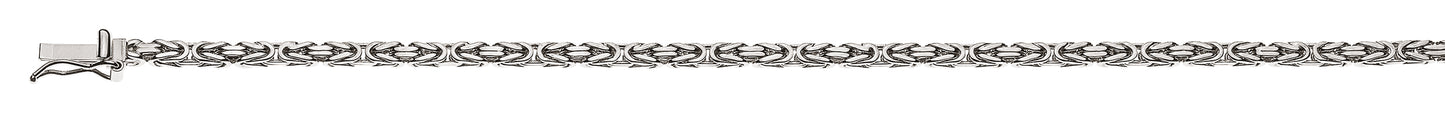 Bracelet Königskette klassisch Weissgold 750