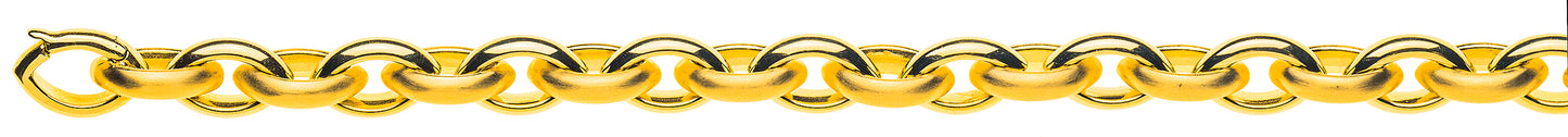 Bracelet Navette Gelbgold 750 Handarbeit satiniert/poliert