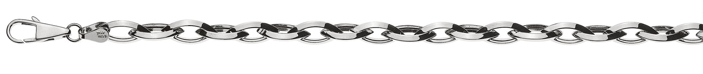 Navette messerschliff Weissgold 750 halbmassiv 7.0x