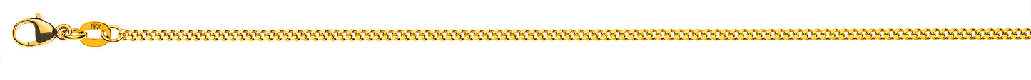 Panzer geschliffen Gelbgold 375