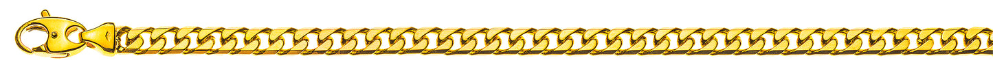 Panzer Bracelet geschliffen Gelbgold 750