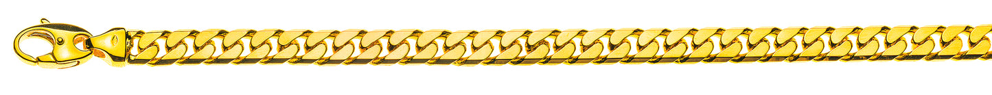 Panzer Bracelet geschliffen Gelbgold 750