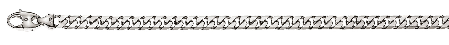 Panzer Collier 8-fach geschliffen Weissgold 750