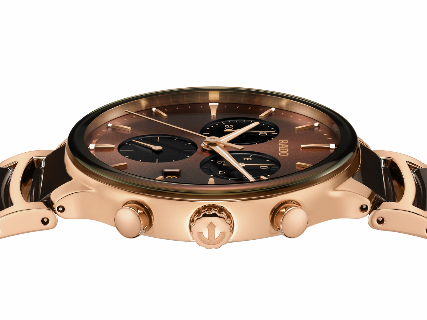 XL Uhr Centrix Chr. Q,rosa/br-R30212302