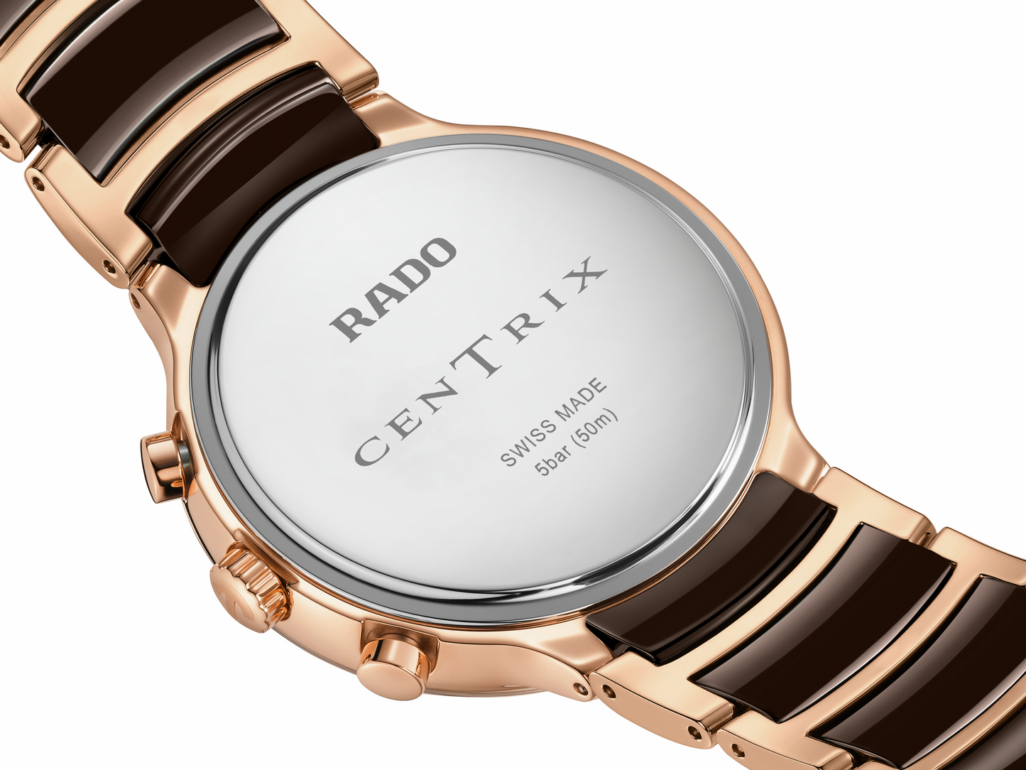 XL Uhr Centrix Chr. Q,rosa/br-R30212302