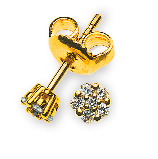 Diamantohrringe Gelbgold 750 12 Brill. H SI ct.