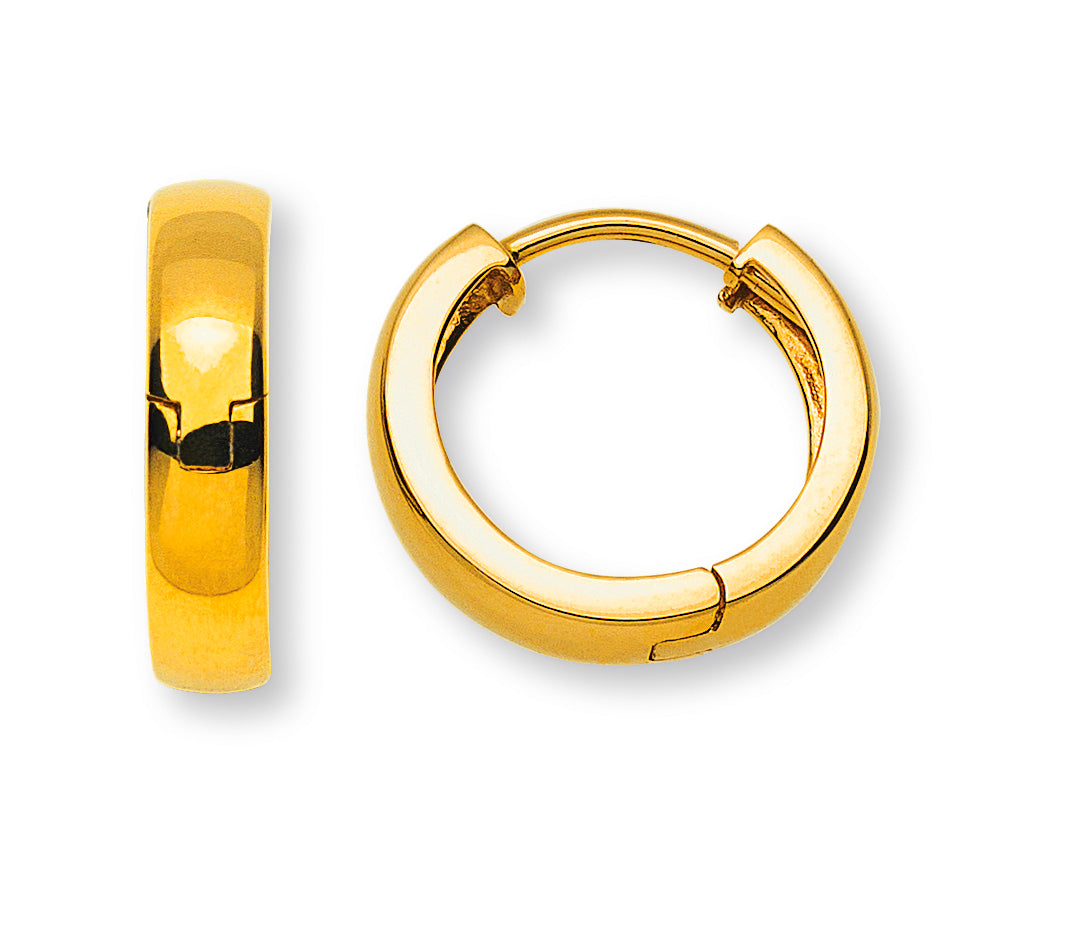 Kreolen Gelbgold 750 U-Profil mit Scharnier