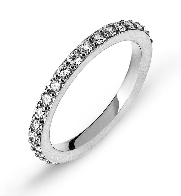 Eternity Ring Weissgold Korn Fassung 750 33 Brillanten H SI ct.