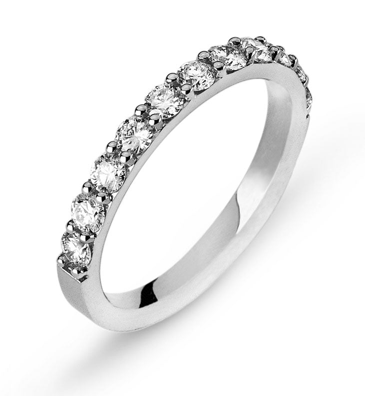 Mémoire Ring Weissgold Korn Fassung 750 11 Brillanten H SI ct.