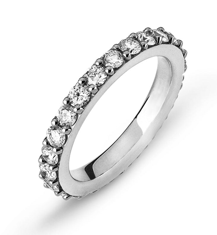 Eternity Ring Weissgold Korn Fassung 750 25 Brillanten H SI ct.