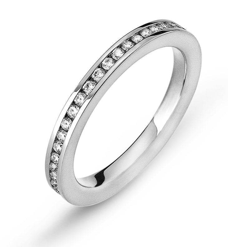 Eternity Ring Weissgold Kanal Fassung 750 45 Brillanten H SI ct.
