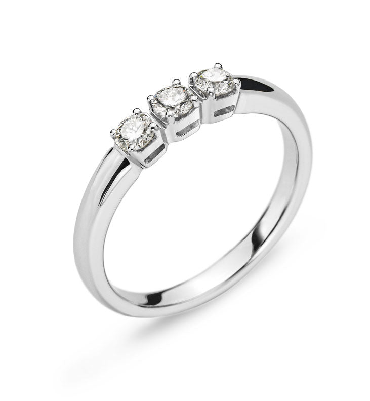 Ring TRILOGY Weissgold 750 mit 3 Brillanten H SI ct.
