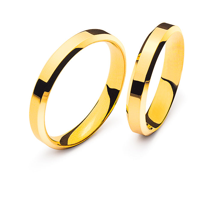 Trauring Gelbgold 750 Trapez