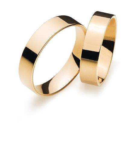 Trauring flach Gelbgold 750