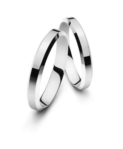 Trauring Weissgold 750 Trapez