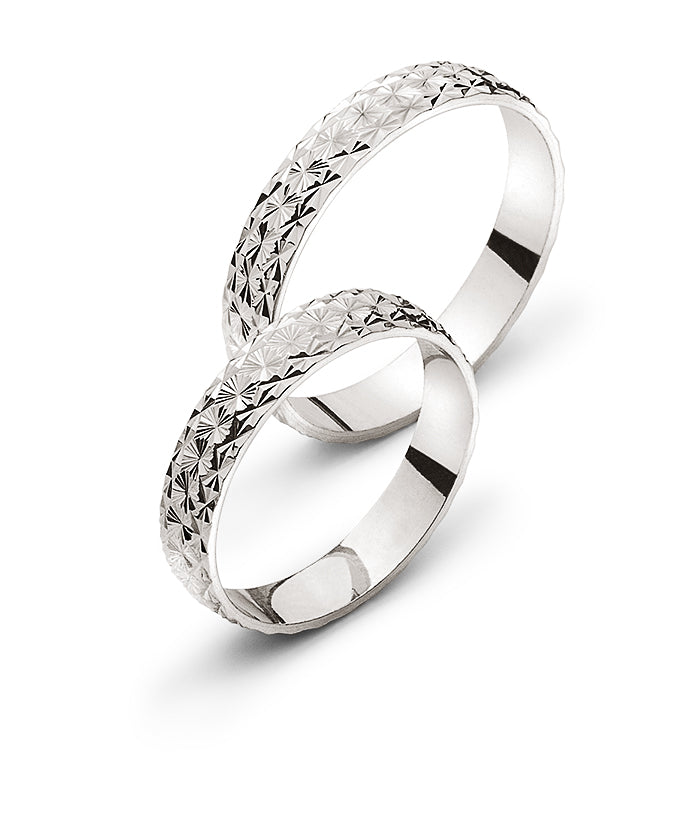 Trauring voll diamantiert Weissgold 750